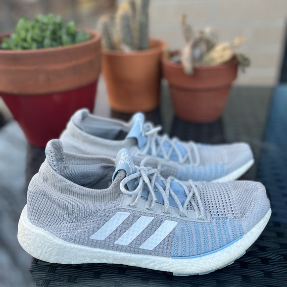 Adidas Pulse Boost HD Knit Sneakers Light Blue - Picture 6 of 7